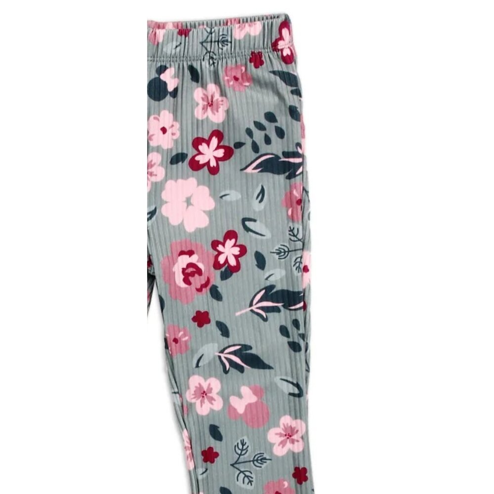 Disney Minnie Mouse Toddler Girls 2 Pc Legging Set Cotton Top Bow Outfit 3T, 4T - Picture 3 of 3